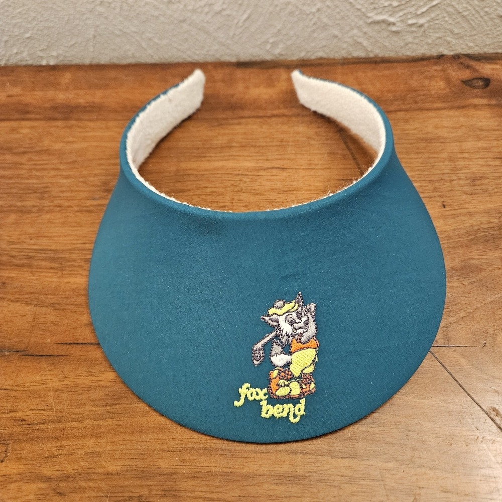 Vintage Fox Bend Golf Visor Hat Cap Women's Green Made In USA Solar Sassy‎